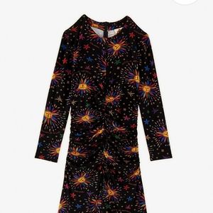 rainbow suns midi dress farm rio